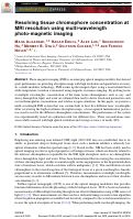 Cover page: Resolving tissue chromophore concentration at MRI resolution using multi-wavelength photo-magnetic imaging.