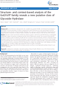 Cover page: Structure- and context-based analysis of the GxGYxYP family reveals a new putative class of Glycoside Hydrolase