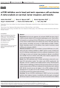 Cover page: mTOR inhibitor use in head and neck squamous cell carcinoma: A meta-analysis on survival, tumor response, and toxicity.