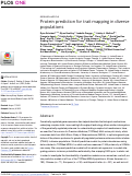 Cover page: Protein prediction for trait mapping in diverse populations