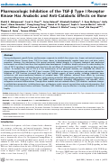 Cover page: Pharmacologic inhibition of the TGF-beta type I receptor kinase has anabolic and anti-catabolic effects on bone.