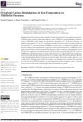 Cover page: Divalent Cation Modulation of Ion Permeation in TMEM16 Proteins