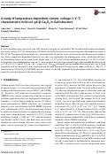 Cover page: A study of temperature dependent current–voltage (I–V–T) characteristics in Ni/sol–gel β-Ga2O3/n-GaN structure