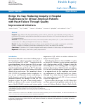 Cover page: Bridge the Gap: Reducing Inequity in Hospital Readmissions for African American Patients with Heart Failure Through Quality Improvement Initiatives.