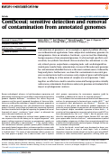 Cover page: ContScout: sensitive detection and removal of contamination from annotated genomes