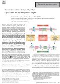 Cover page: Lipid rafts as a therapeutic target Thematic Review Series: Biology of Lipid Rafts