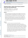 Cover page: Maltreated Children’s Ability to Make Temporal Judgments Using a Recurring Landmark Event