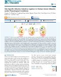 Cover page: Site-Specific Albumin-Selective Ligation to Human Serum Albumin under Physiological Conditions