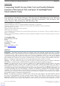 Cover page: Comparing Health Survey Data Cost and Quality Between Amazon’s Mechanical Turk and Ipsos’ KnowledgePanel: Observational Study