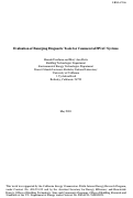 Cover page: Evaluation of emerging diagnostic tools for commercial HVAC systems