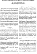 Cover page: Pre-exposure and learning in young children: Evidence of latent inhibition?