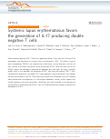 Cover page: Systemic lupus erythematosus favors the generation of IL-17 producing double negative T cells