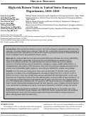 Cover page: High-Risk Return Visits to United States Emergency Departments, 2010–2018