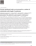 Cover page: Protein synthesis levels are increased in a subset of individuals with fragile X syndrome.