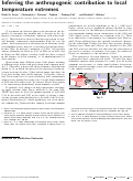 Cover page: Inferring the anthropogenic contribution to local temperature extremes