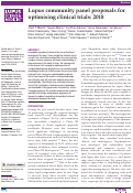 Cover page: Lupus community panel proposals for optimising clinical trials: 2018