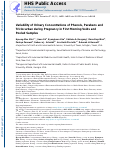 Cover page: Variability of Urinary Concentrations of Phenols, Parabens, and Triclocarban during Pregnancy in First Morning Voids and Pooled Samples