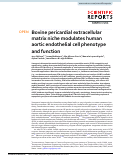 Cover page: Bovine pericardial extracellular matrix niche modulates human aortic endothelial cell phenotype and function