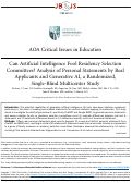 Cover page: Can Artificial Intelligence Fool Residency Selection Committees? Analysis of Personal Statements by Real Applicants and Generative AI, a Randomized, Single-Blind Multicenter Study.