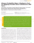 Cover page: Gleason Probability Maps: A Radiomics Tool for Mapping Prostate Cancer Likelihood in MRI Space.