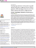 Cover page: Developing a decision instrument to guide abdominal-pelvic imaging of blunt trauma patients: Methodology and protocol of the NEXUS abdominal-pelvic imaging study.