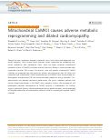 Cover page: Mitochondrial CaMKII causes adverse metabolic reprogramming and dilated cardiomyopathy