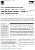 Cover page: Human RGR Gene and Associated Features of Age-Related Macular Degeneration in Models of Retina-Choriocapillaris Atrophy