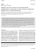 Cover page: Polygenic risk score and risk of monoclonal B-cell lymphocytosis in caucasians and risk of chronic lymphocytic leukemia (CLL) in African Americans