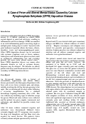 Cover page: A Case of Fever and Altered Mental Status Caused by Calcium Pyrophosphate Dehydrate (CPPD) Deposition Disease