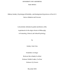 Cover page: Military Identity, Psychological Flexibility, and Reintegration Experiences of Post 9/11 Service Members and Veterans