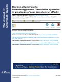 Cover page: Electron attachment to fluorodeoxyglucose: Dissociation dynamics in a molecule of near-zero electron affinity.