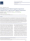 Cover page: Identifying cancer-related cognitive impairment using the FACT-Cog Perceived Cognitive Impairment