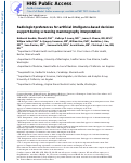 Cover page: Radiologist Preferences for Artificial Intelligence-Based Decision Support During Screening Mammography Interpretation