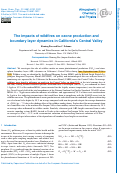 Cover page: The impacts of wildfires on ozone production and boundary layer dynamics in California's Central Valley