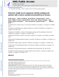 Cover page: Electronic health record signatures identify undiagnosed patients with common variable immunodeficiency disease.