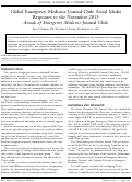 Cover page: Global Emergency Medicine Journal Club: Social Media Responses&nbsp;to the November 2013 Annals&nbsp;of&nbsp;Emergency&nbsp;Medicine&nbsp;Journal Club