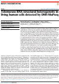 Cover page: Telomerase RNA structural heterogeneity in living human cells detected by DMS-MaPseq.