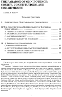 Cover page of The Paradox of Omnipotence: Courts, Constitutions, and Commitments