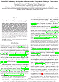 Cover page: InferEM: Inferring the Speaker's Intention for Empathetic Dialogue Generation