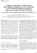 Cover page: Comparison of the Efficacy of EGFR Tyrosine Kinase Inhibitors Erlotinib and Low-dose Osimertinib on a PC-9-GFP EGFR Mutant Non-small-cell Lung Cancer Growing in the Brain of Nude Mice