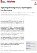 Cover page: Characterizing the Contributions of Various Clostridium perfringens Enterotoxin Properties to In Vivo and In Vitro Permeability Effects