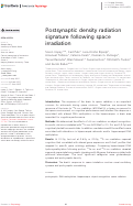 Cover page: Postsynaptic density radiation signature following space irradiation.