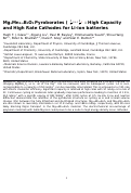 Cover page: Mg x Mn2–x B2O5 Pyroborates (2/3 ≤ x ≤ 4/3): High Capacity and High Rate Cathodes for Li-Ion Batteries