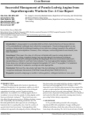 Cover page: Successful Management of Pseudo-Ludwig Angina from&nbsp;Supratherapeutic Warfarin Use: A Case Report