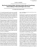 Cover page: Why Practice Guidelines Matter: Optimizing Complex Adjuvant Chemotherapy Decision-Making for Patients with Stage II Colon Cancer