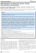 Cover page: BRAF Mutations in Advanced Cancers: Clinical Characteristics and Outcomes