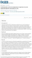 Cover page: Cardiovascular and core temperature responses to acute organophosphate intoxication in rats