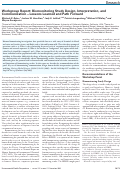 Cover page: Workgroup Report: Biomonitoring Study Design, Interpretation, and Communication—Lessons Learned and Path Forward