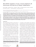 Cover page: MicroRNA regulation of type 2 innate lymphoid cell homeostasis and function in allergic inflammation
