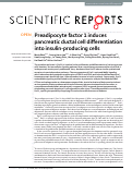 Cover page: Preadipocyte factor 1 induces pancreatic ductal cell differentiation into insulin-producing cells.